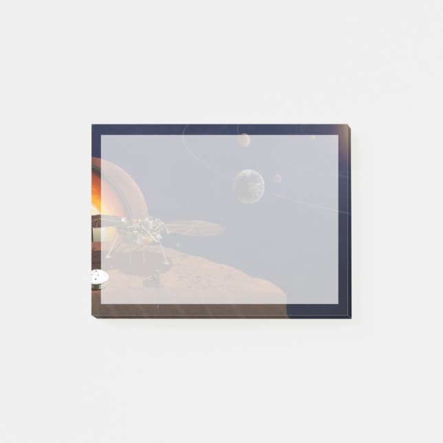 Artist's Rendition Of The Insight Lander. Post-it Notes (Front)