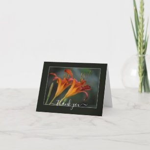 Artists Series: Orange Lilies Art Thank you Note Card