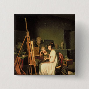 Artist's Studio 2 Inch Square Button