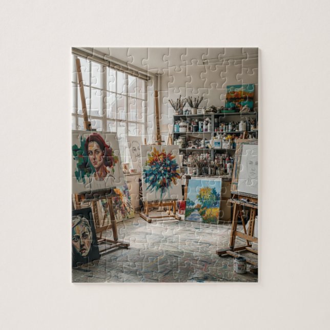 Artist's studio jigsaw puzzle (Vertical)