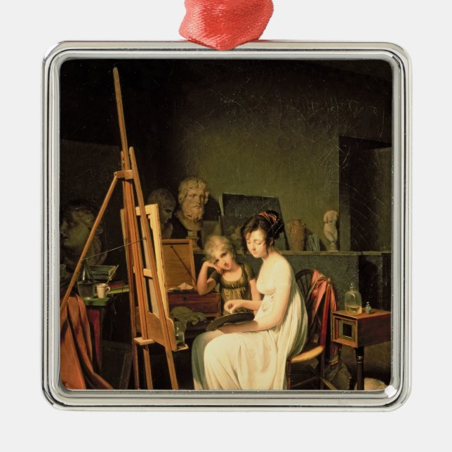 Artist's Studio Metal Ornament (Front)