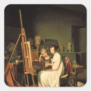 Artist's Studio Square Sticker