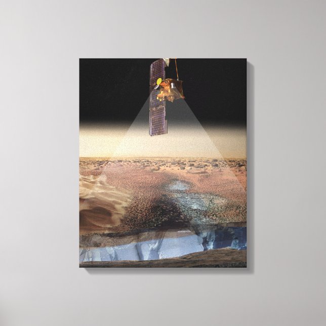 Artist's View of Odyssey Detecting Ice Canvas Print (Front)