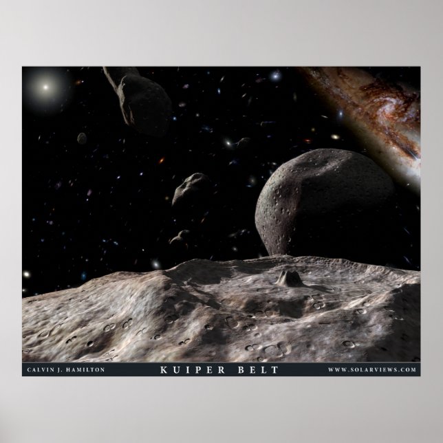  Artist's View of the Kuiper Belt Poster (Front)
