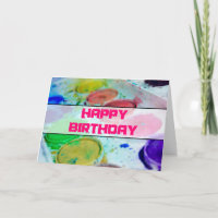 Artists Watercolor Paint Palette Happy Birthday