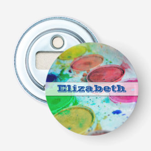 Artists Watercolor Paint Palette Personalized Bottle Opener