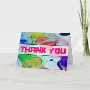 Artists Watercolor Paint Palette Thank You