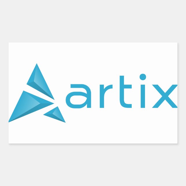 Artix logo brandname (horizontal) white background sticker (Front)