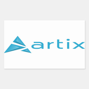 Artix logo brandname (horizontal) white background sticker
