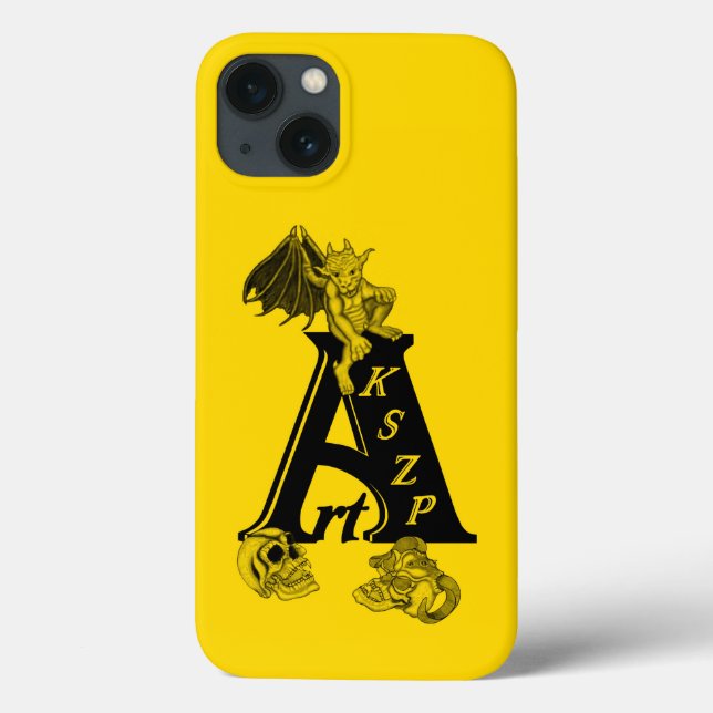 ArtKSZP Logo with Golem and Skull Case-Mate iPhone Case (Back)