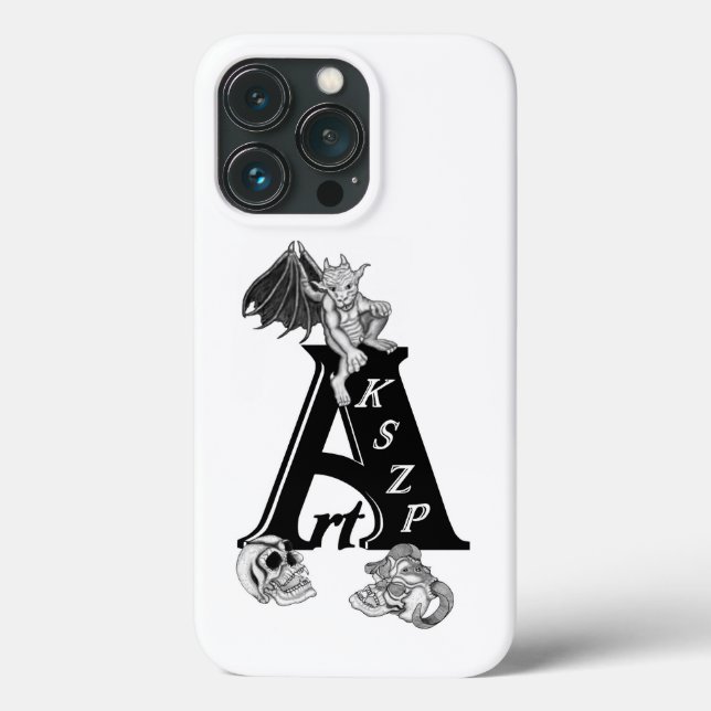 ArtKSZP Logo with Golem and Skull Case-Mate iPhone Case (Back)