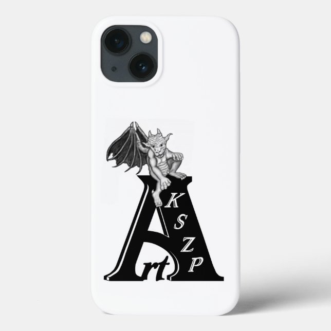 ArtKSZP Logo with Golem Black and White Design Case-Mate iPhone Case (Back)
