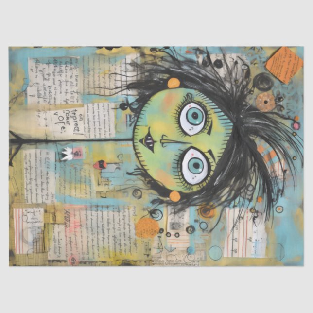 ArtLady 15 Charming and distressed Tissue Paper (Front)