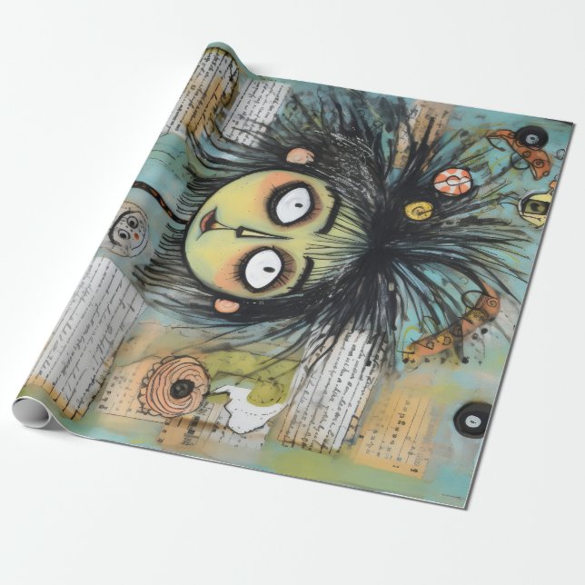 ArtLady 18 Charming and distressed Wrapping Paper (Unrolled)