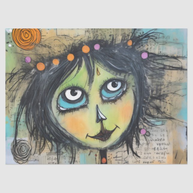 ArtLady 5 Charming and distressed Tissue Paper (Front)