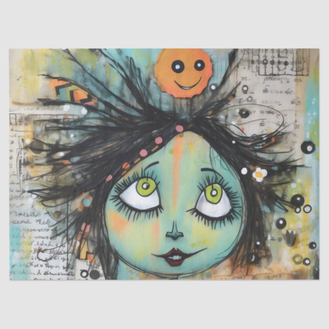 ArtLady Charming and distressed Tissue Paper (Front)