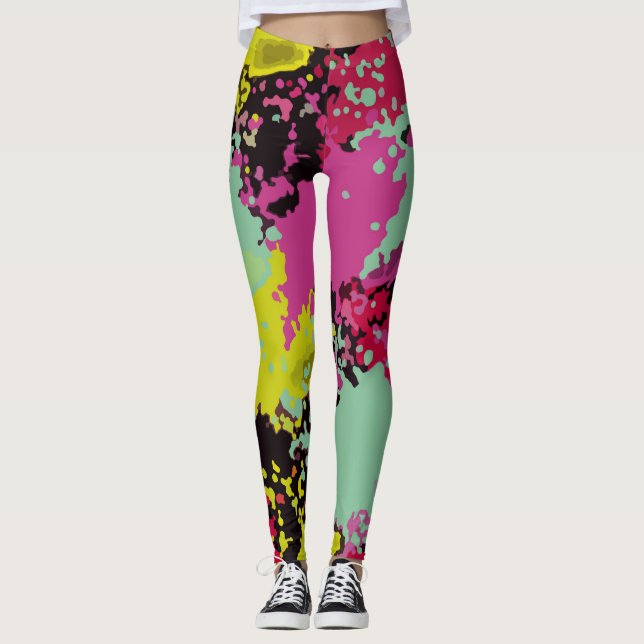 Artmixer (Abstract Colour Fashion) #15 Leggings (Front)