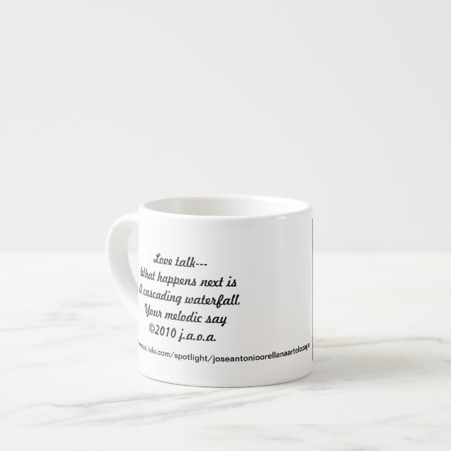 Artolozaga Haiku & Poems #2 Espresso Cup (Front Left)