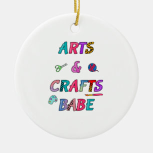Arts and Crafts Babe Ceramic Ornament