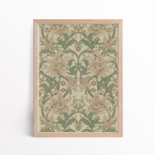 Arts and Crafts Floral Botanical Wall Art Poster