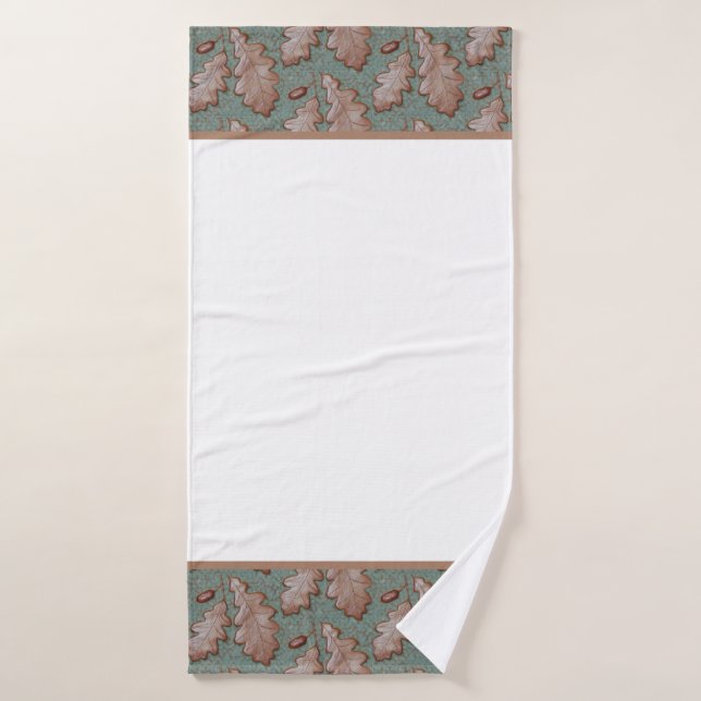Arts and Crafts Oak Leaf Bath towel set (Bath Towel)