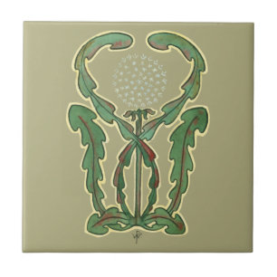 Arts And Crafts or Craftsman 1906 Flower Design Tile