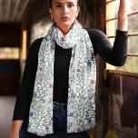 Arts and Crafts Poppies Scarf<br><div class="desc">Introducing our exquisite 10-inch wide and 45-inch long chiffon scarf, a mesmerizing piece that embodies the essence of Arts and Crafts. Drawing inspiration from the renowned artist William Morris, this botanical pattern scarf showcases a harmonious blend of sage, red, and blue hues, capturing the spirit of nature's beauty. Every detail,...</div>