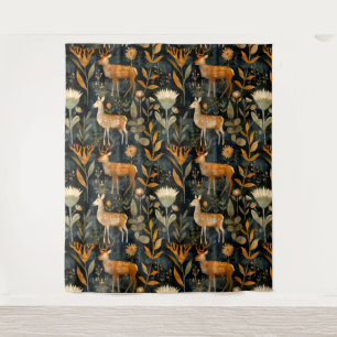 Arts and crafts Scottish thistles and stags Tapestry