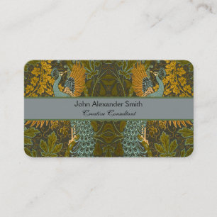 Arts and Crafts Walter Crane Peacock Pattern Business Card