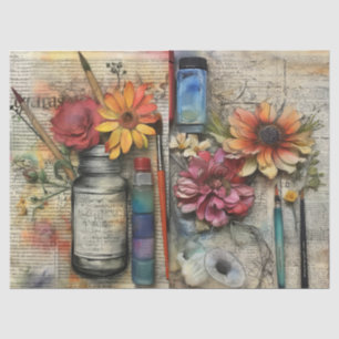 Arts & Craft Inspired Floral Tissue Paper 