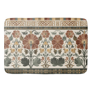 Arts & Crafts Craftsman and Mission frieze floral Bath Mat