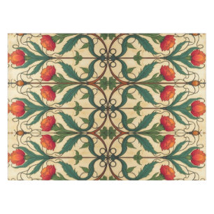 Arts & Crafts Craftsman and Mission frieze floral Tablecloth
