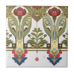 Arts & Crafts Craftsman and Mission Style floral Tile