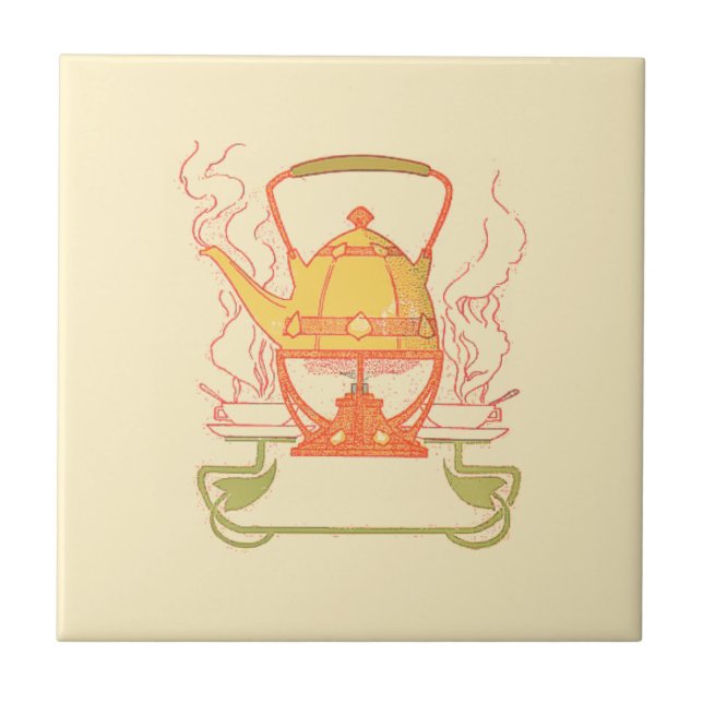 Arts & Crafts, Craftsman or Mission Coffee Pot Tile (Front)