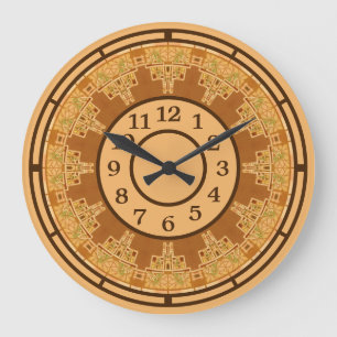 Arts & Crafts, Craftsman or Mission Style Foliage Large Clock
