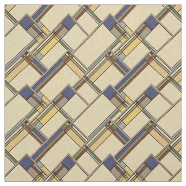 Arts & Crafts Fall Geometric Pattern Fabric (Swatch)