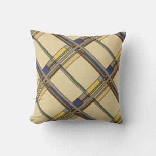 Arts & Crafts Fall Geometric Pattern Throw Pillow
