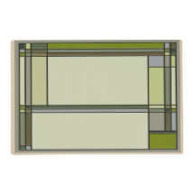 Arts & Crafts Geometric Pattern in Muted Greens