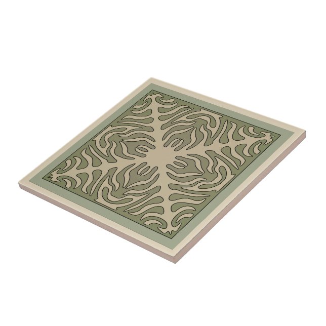 Arts & Crafts Leaf Design Variation 1 Tile (Side)