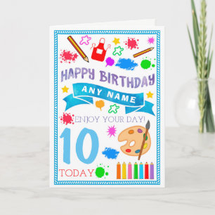 Arts & Crafts Painting Personalised Birthday Card
