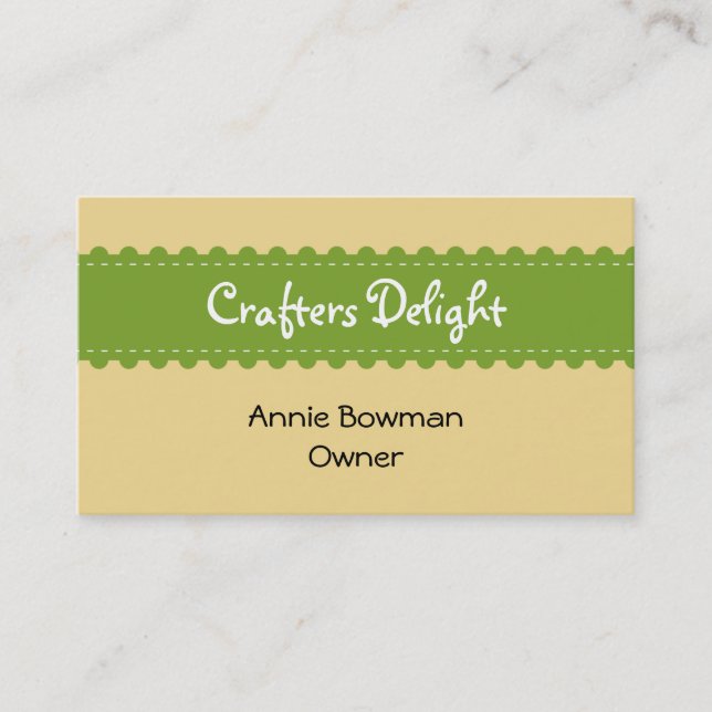 Arts crafts ribbon accessories handmade business business card (Front)