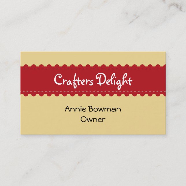 Arts crafts ribbon accessories handmade business card (Front)