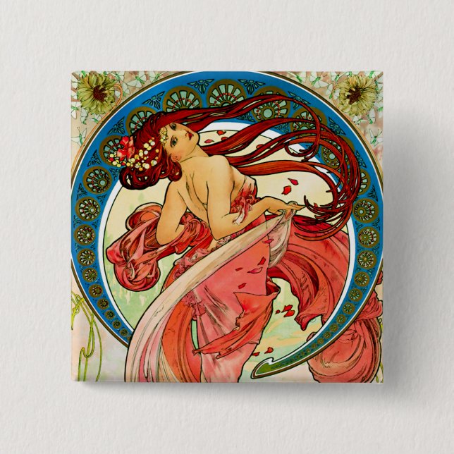 Arts Dance 2 Inch Square Button (Front)