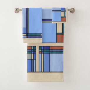 Arts et artisanat Motif géométrique dans le blue