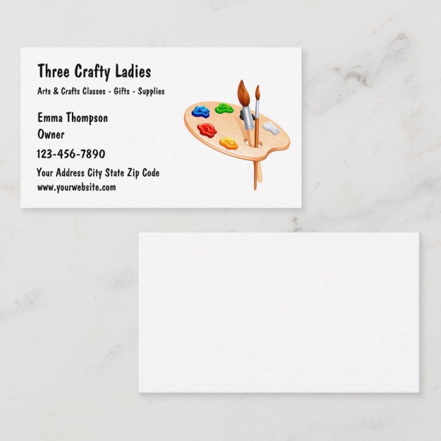 Arts Et Artisanat Thème Cartes de visite (Devant / Derrière)