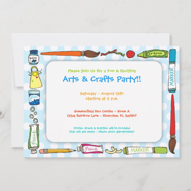 Arts et invitation de partie de métiers (Devant)