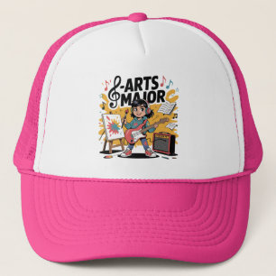 Arts Major Cartoon Illustration - Unique Creative Trucker Hat