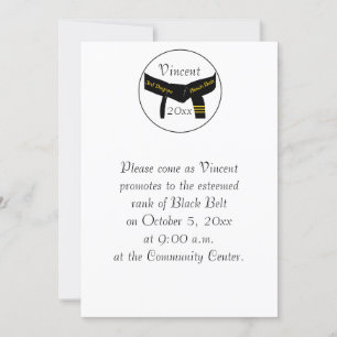 Arts martiaux 3e degré Black Belt Test Invitation