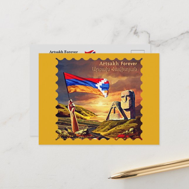 Artsakh Forever Holiday Postcard (Front/Back In Situ)