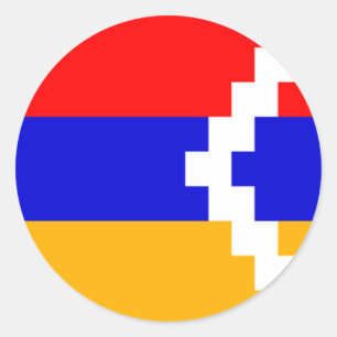 Artsakh (Nagorno-Karabakh) Flag Classic Round Sticker